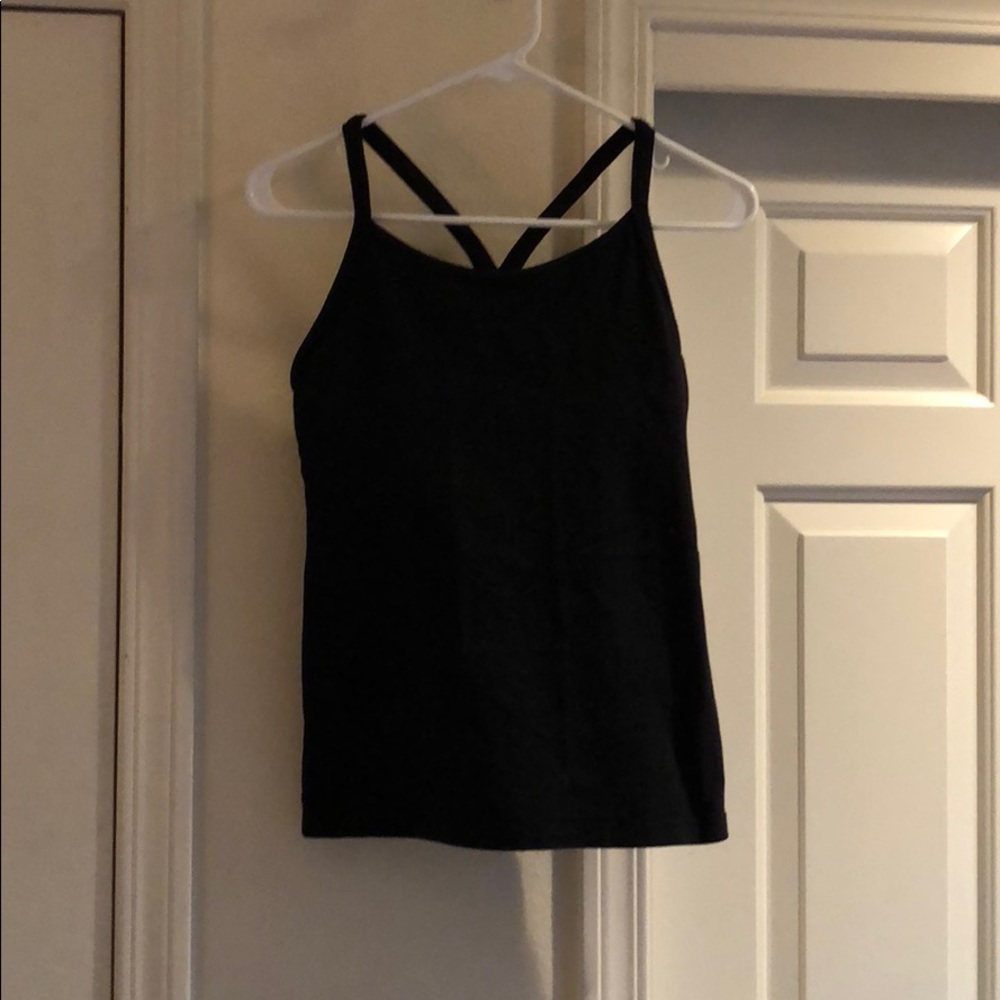 Black Lululemon Power Y Tank
